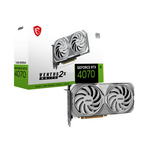 Obrázok pre MSI VENTUS GeForce RTX 4070 2X WHITE 12G OC NVIDIA 12 GB GDDR6X