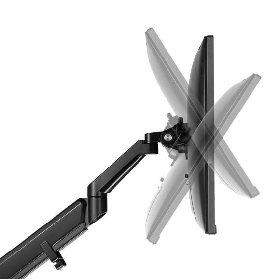 Obrázok pre Černý držák na stůl Ergo Office s plynovou pružinou, 17"-32", 9 kg, ER-405B