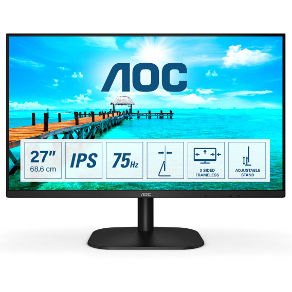 Obrázok pre AOC B2 27B2DA LED display 68,6 cm (27") 1920 x 1080 px Full HD Černá