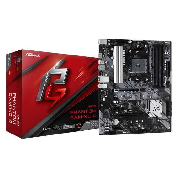 Obrázok pre Asrock B550 Phantom Gaming 4 Socket AM4 ATX AMD B550