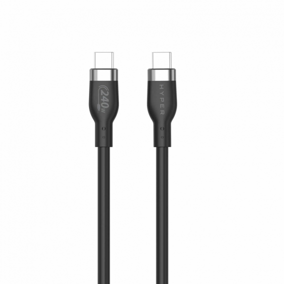 Obrázok pre HYPER HJ4002BKGL USB kabel USB 2.0 2 m USB C Černá