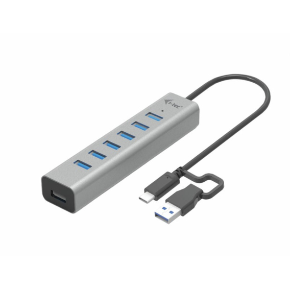 Obrázok pre i-tec C31HUBMETAL703 rozbočovač rozhraní USB 3.2 Gen 1 (3.1 Gen 1) Type-C 5000 Mbit/s Šedá