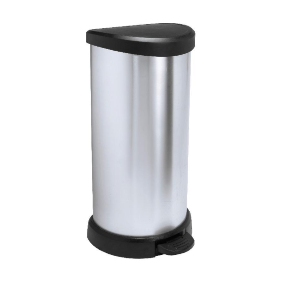 Obrázok pre Curver Deco Bins 3253922150002 Kulatý Černá, Stříbrná