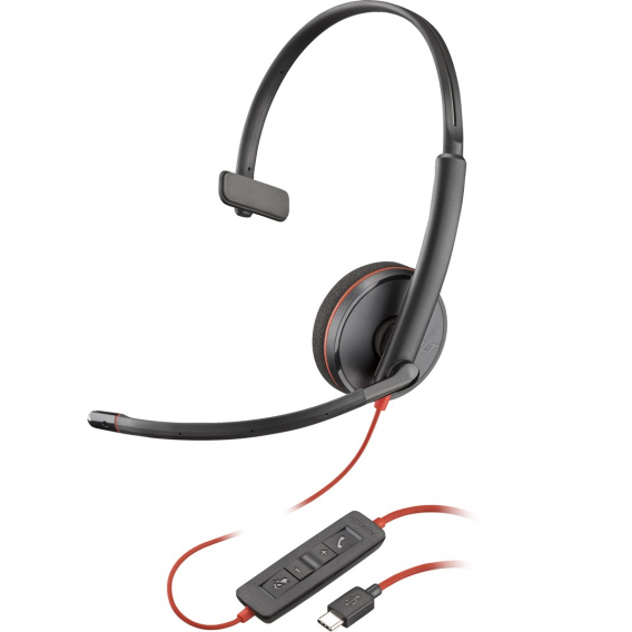 Obrázok pre POLY Černý headset Blackwire C3210 USB-C (sada)