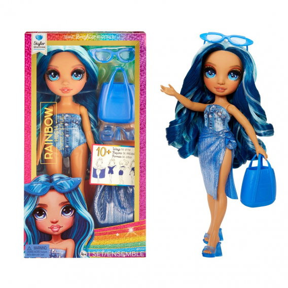 Obrázok pre Rainbow High Swim & Style Fashion Doll- Skyler (Blue)