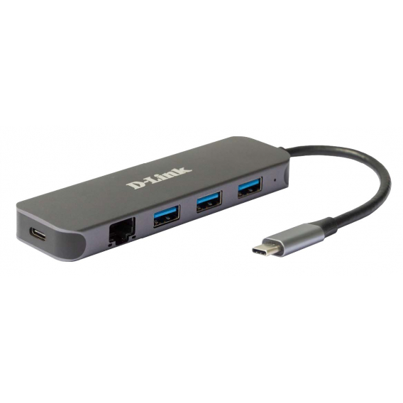 Obrázok pre D-Link DUB-2334 dokovací stanice/replikátor portů Kabel USB typu C Šedá