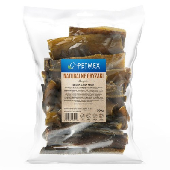 Obrázok pre PETMEX Wild boar skin - pamlsek pro psa - 500g