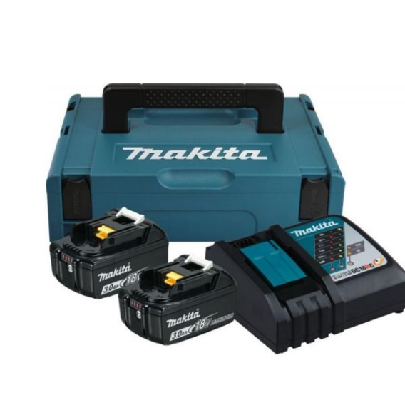 Obrázok pre MAKITA POWER SUPPLY KIT 18V 2x3,0Ah (BL1830Bx2+DC18RC) MAKPAC