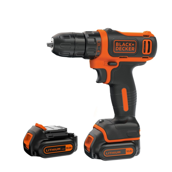 Obrázok pre Black & Decker BDCDD12KB-QW vrtačka Rychloupínací Černá, Oranžová