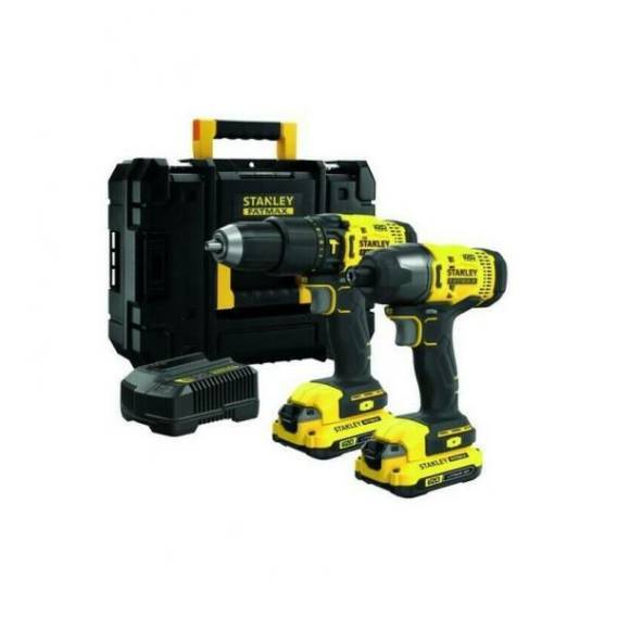 Obrázok pre Irankiu rinkinys Stanley SFMCK465D2T-QW (SFMCD711 + SFMCF800) 18 V 2x2,0 Ah akum.