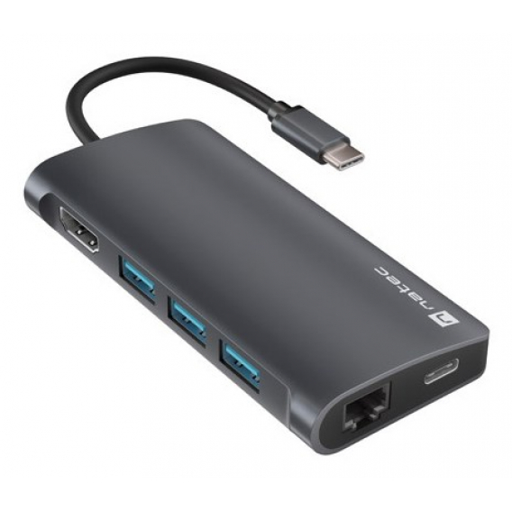 Obrázok pre NATEC NMP-2162 dokovací stanice/replikátor portů Kabel USB 3.2 Gen 1 (3.1 Gen 1) Type-C Šedá