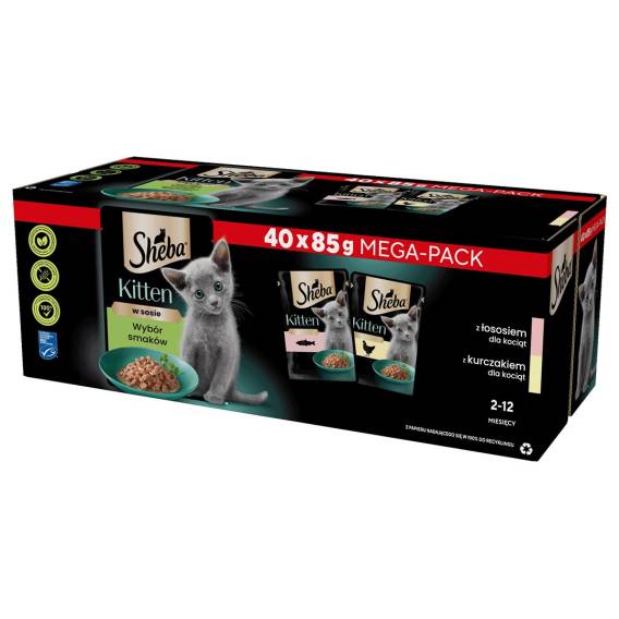 Obrázok pre SHEBA Kitten Selection of Flavors in omáčka - mokré krmivo pro kočky - 40x85 g
