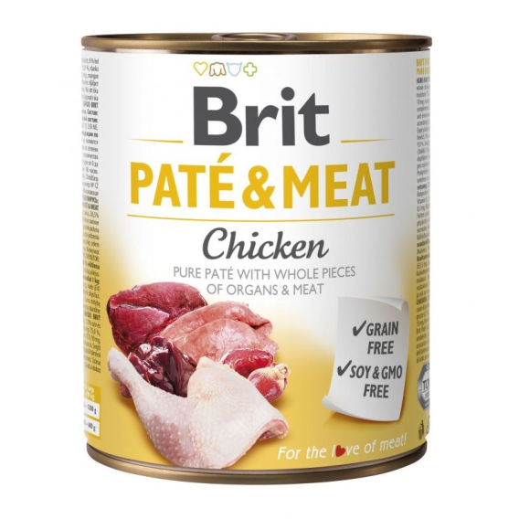 Obrázok pre BRIT Paté & Meat Chicken - vlhké krmivo pro psy - 800g