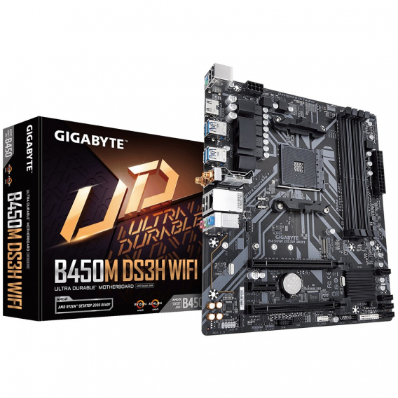 Obrázok pre GIGABYTE B450M DS3H WIFI základní deska AMD B450 Socket AM4 Micro ATX