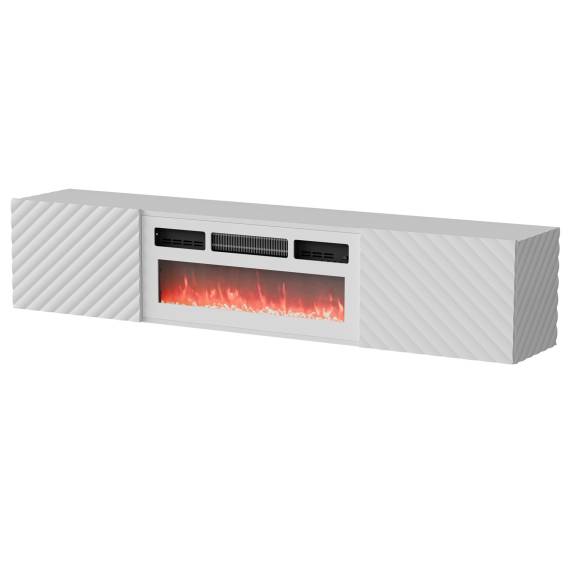 Obrázok pre Cama RTV skříň LARA 183x35x37 bílá matná + bílá krbová římsa