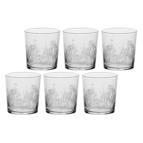 Obrázok pre Set of 6 thick-bottomed glasses Babila meadow - Transparent, 350 ml