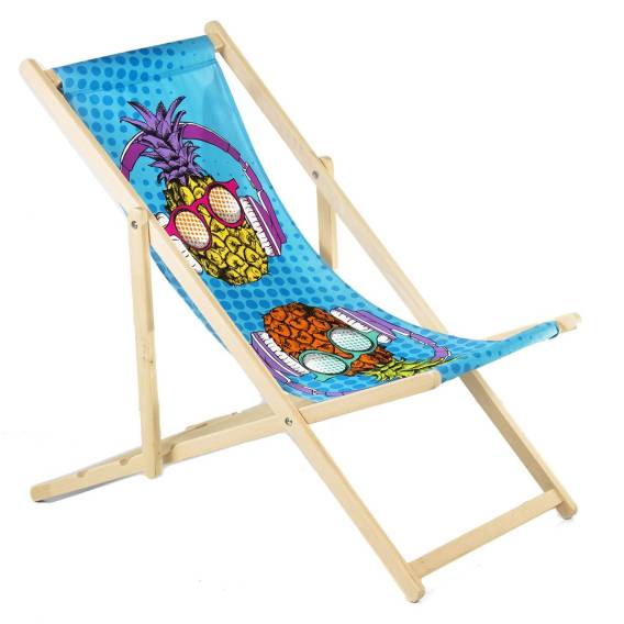 Obrázok pre GreenBlue GB183 classic beech deckchair with your own print