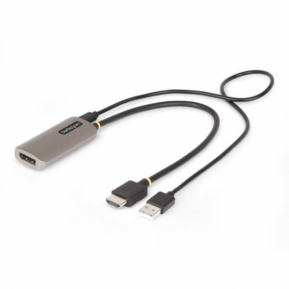 Obrázok pre StarTech.com 148B-HDMI-DP-8K adaptér k video kabelům 0,3 m HDMI Typ A (standardní) DisplayPort Černá, Stříbrná