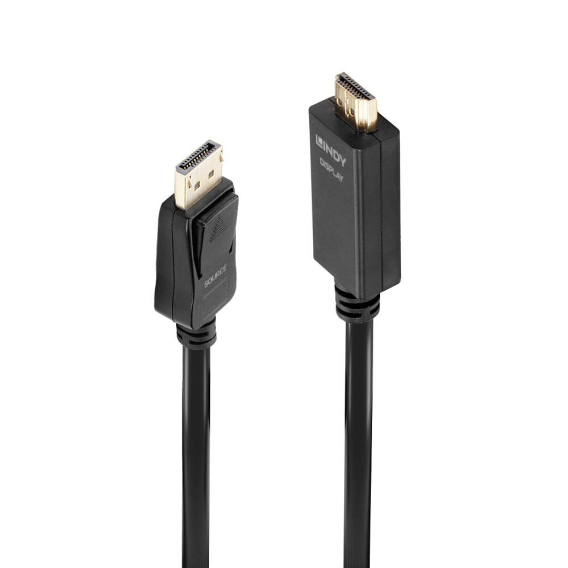 Obrázok pre Lindy 36923 adaptér k video kabelům 3 m DisplayPort HDMI Typ A (standardní) Černá