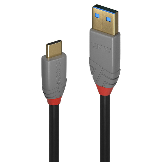 Obrázok pre Lindy 36910 USB kabel 0,5 m USB C USB A Černá, Šedá