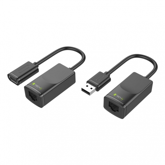 Obrázok pre Techly IUSB-EXTENDTY2 kabelová redukce RJ-45 USB 2.0 Type-A Černá