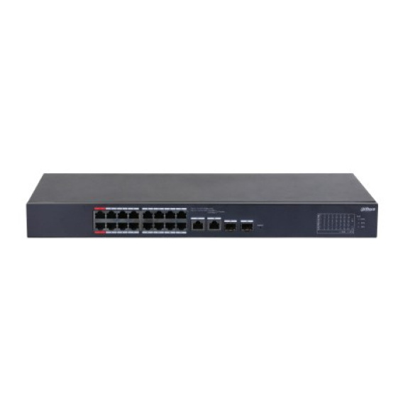 Obrázok pre Dahua Technology DH-CS4218-16ET-240 síťový přepínač Řízený L2 Gigabit Ethernet (10/100/1000) Podpora napájení po Ethernetu (PoE) Černá