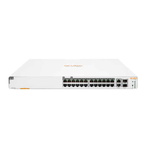 Obrázok pre Aruba Instant On 1960 24G 20p Class4 4p Class6 PoE 2XGT 2SFP+ 370W Řízený L2+ Gigabit Ethernet (10/100/1000) Podpora napájení po Ethernetu (PoE) 1U Bílá