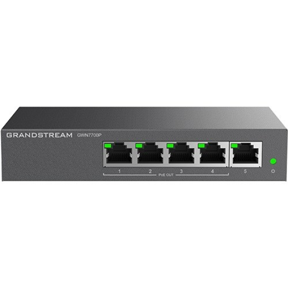 Obrázok pre Grandstream Networks GWN7700P síťový přepínač Nespravované Gigabit Ethernet (10/100/1000) Podpora napájení po Ethernetu (PoE) Černá