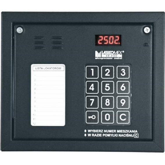 Obrázok pre Laskomex CP-2502NR black Audio panel with mini tenant list and RFID key reader