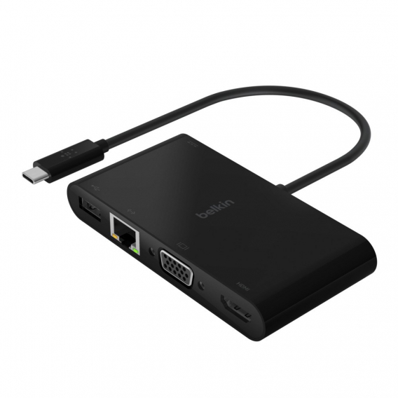 Obrázok pre Belkin AVC004BTBK dokovací stanice/replikátor portů USB 3.2 Gen 1 (3.1 Gen 1) Type-C Černá