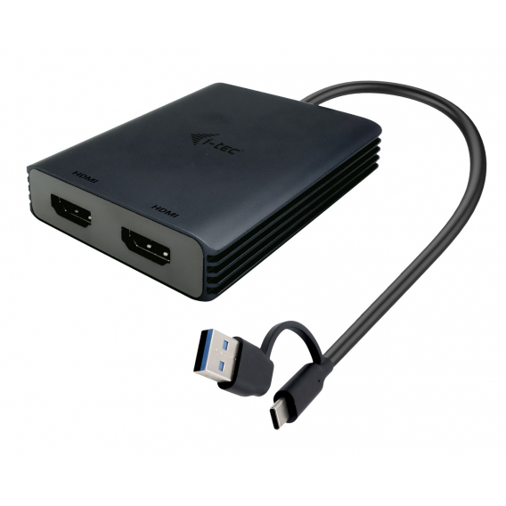 Obrázok pre i-tec CADUAL4KHDMI adaptér k video kabelům 0,27 m USB Type-A/USB Type-C 2 x HDMI Černá