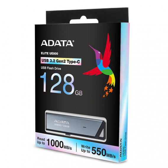 Obrázok pre ADATA UE800 USB paměť 128 GB USB typu C 3.2 Gen 2 (3.1 Gen 2) Stříbrná