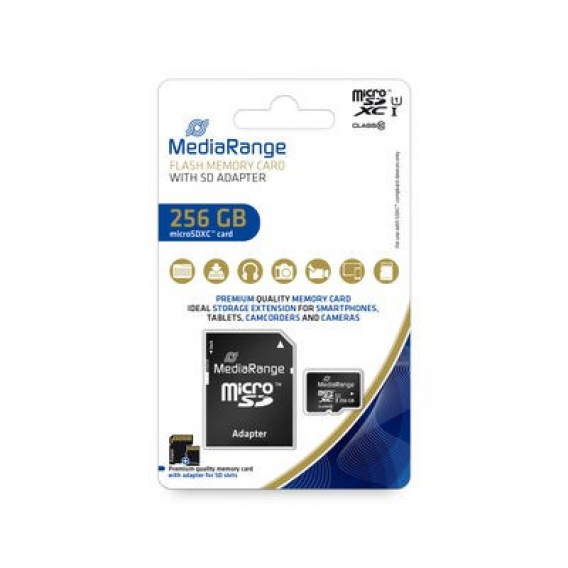 Obrázok pre MediaRange MR946 paměťová karta 256 GB MicroSDXC UHS-I Třída 10