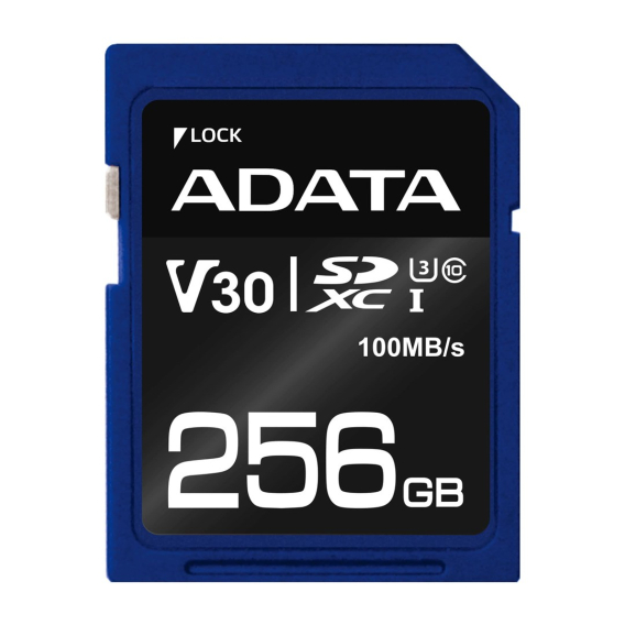 Obrázok pre ADATA ASDX256GUI3V30S-R paměťová karta 256 GB SDXC UHS-I Třída 10