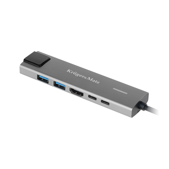 Obrázok pre Adapter (HUB) USB typu C na HDMI/2x USB3.0/2x USB typu C/RJ45