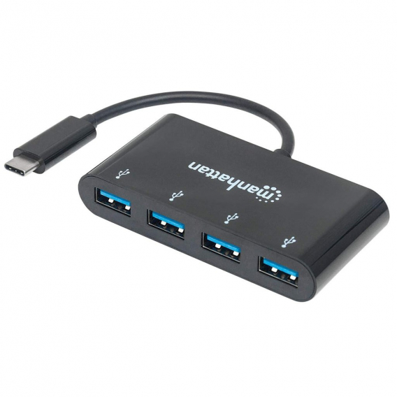 Obrázok pre Manhattan 162746 rozbočovač rozhraní USB 3.2 Gen 1 (3.1 Gen 1) Type-C 5000 Mbit/s Černá