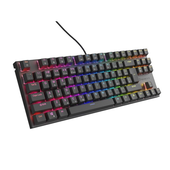 Obrázok pre KLAWIATURA DLA GRACZY GENESIS THOR 303 TKL CZ/SK PODŚWIETLENIE RGB MECHANICZNA SILENT SWITCH CZARNA