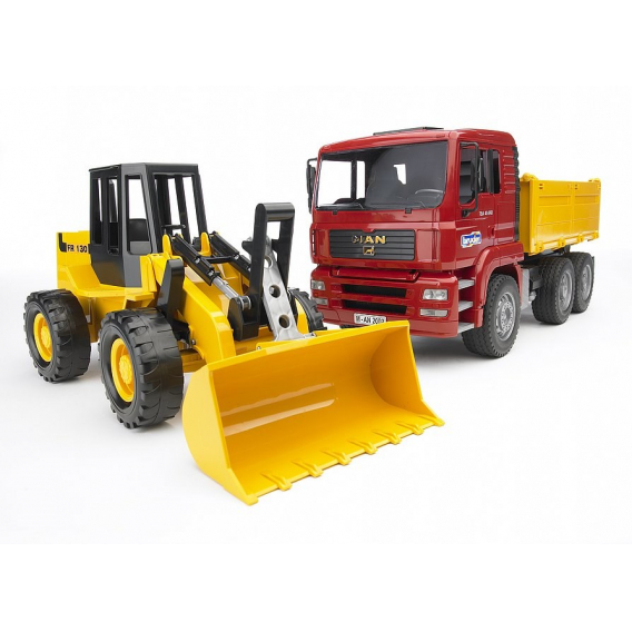 Obrázok pre PROMO Auto vehicle JCB HEAVY LOAD TRANSPORTER Tow truck with 2 cars TEAMSTERZ 1416416 p3 / 76x31x18cm