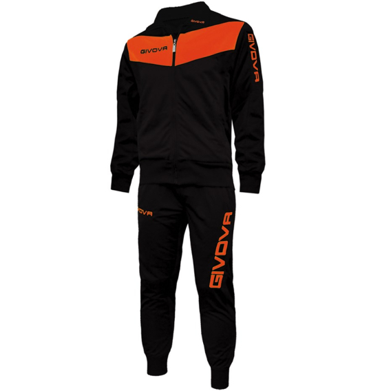 Obrázok pre Givova Tuta Visa Fluo Tracksuit Black-Orange TR018F 1028 M