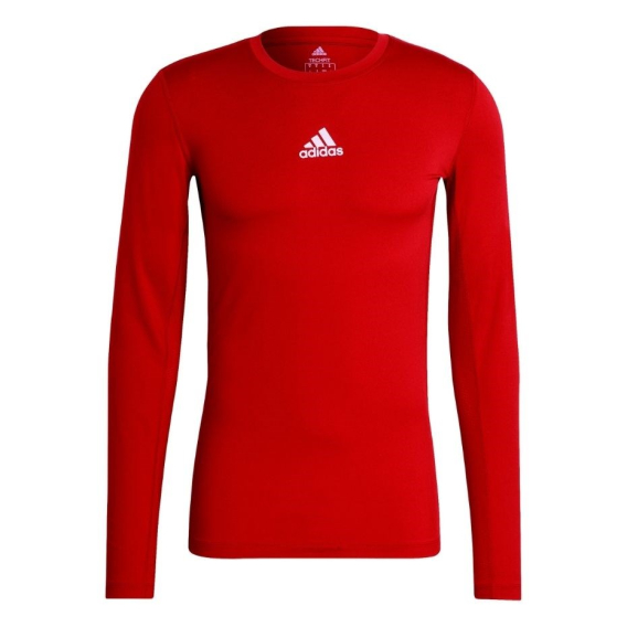 Obrázok pre adidas Men's Compression Long Sleeve Tee T-Shirt Red GU7336 S