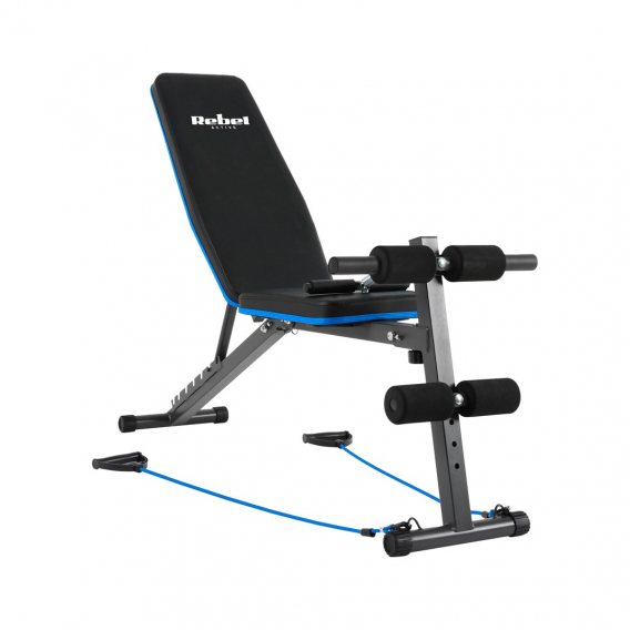 Obrázok pre Incline training bench with leg lock and rubber bands , REBEL ACTIVE