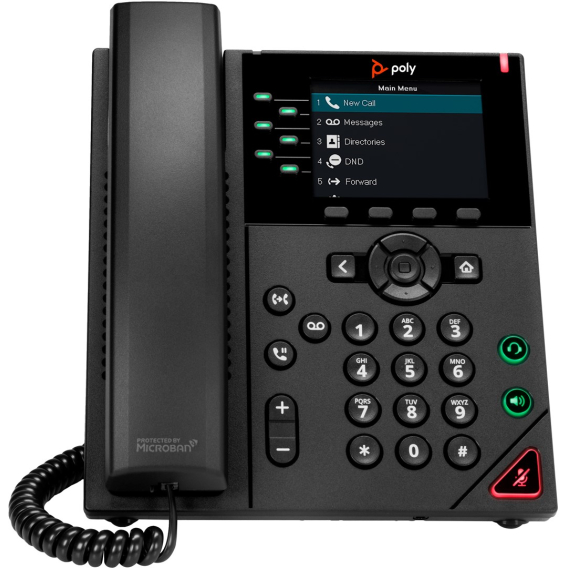 Obrázok pre POLY 6linkový IP telefon VVX 350 s podporou technologie PoE