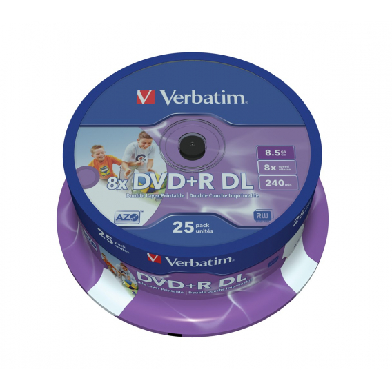 Obrázok pre Verbatim 43667 prázdné DVD 8,5 GB DVD+R DL 25 kusů