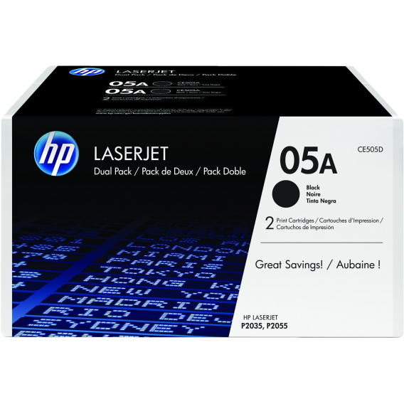 Obrázok pre HP 05A Dvojbalení černé originální tonerové kazety LaserJet