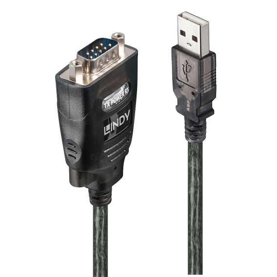 Obrázok pre Lindy 42686 sériový kabel Černá 1,1 m USB Typ-A DB-9