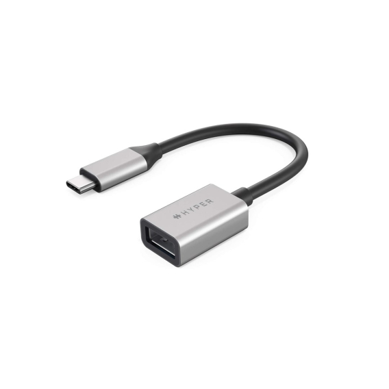 Obrázok pre HYPER HD425D-GL USB kabel USB 3.2 Gen 2 (3.1 Gen 2) 0,0176 m USB C USB A Černá, Stříbrná