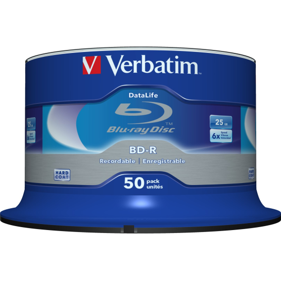 Obrázok pre Verbatim Datalife 6x BD-R 25 GB 50 kusů