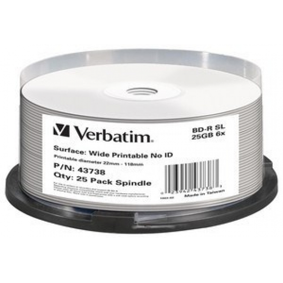 Obrázok pre Verbatim 43738 prázdný Blu-Ray disk BD-R 25 GB 25 kusů