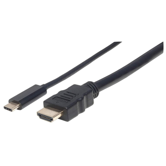 Obrázok pre Manhattan 152235 adaptér k video kabelům 1 m USB typu C HDMI Typ A (standardní) Černá