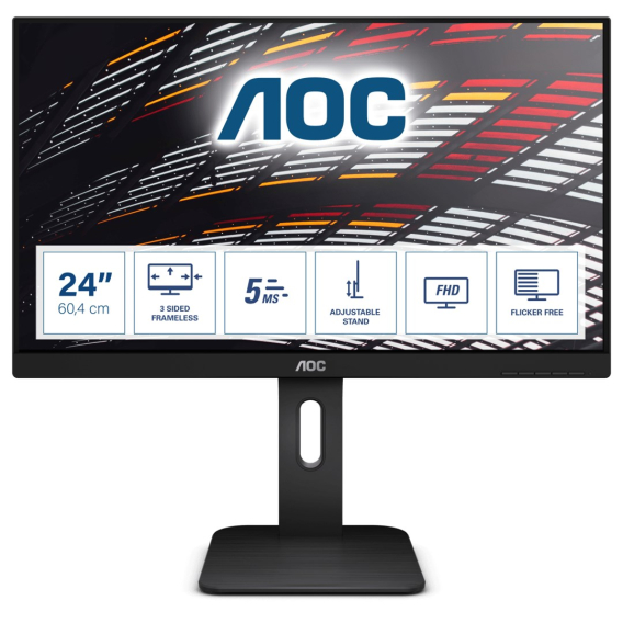 Obrázok pre AOC P1 24P1 plochý počítačový monitor 60,5 cm (23.8") 1920 x 1080 px Full HD LED Černá